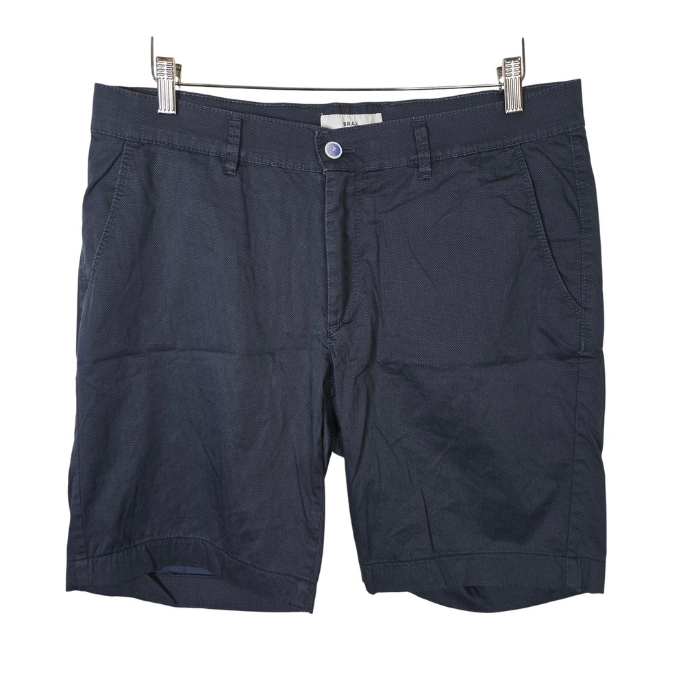 Brax Bozen Ultralight Mens Navy Blue Textured Chino Shorts Size 36 Golf